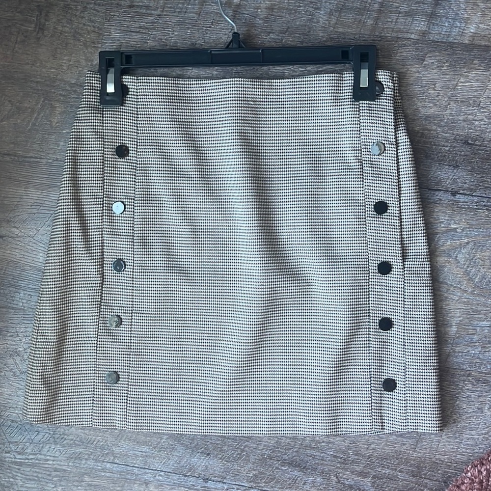 Sandro plaid mini skirt with buttons size small